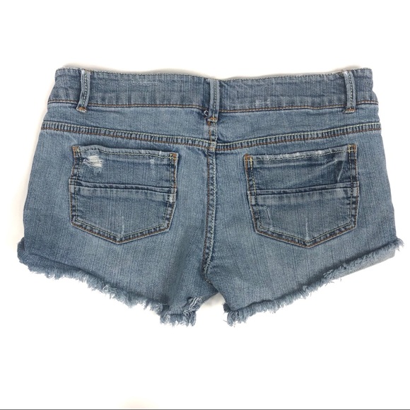 Three pair of distress jean denim shorts. … - Picture 5 of 7
